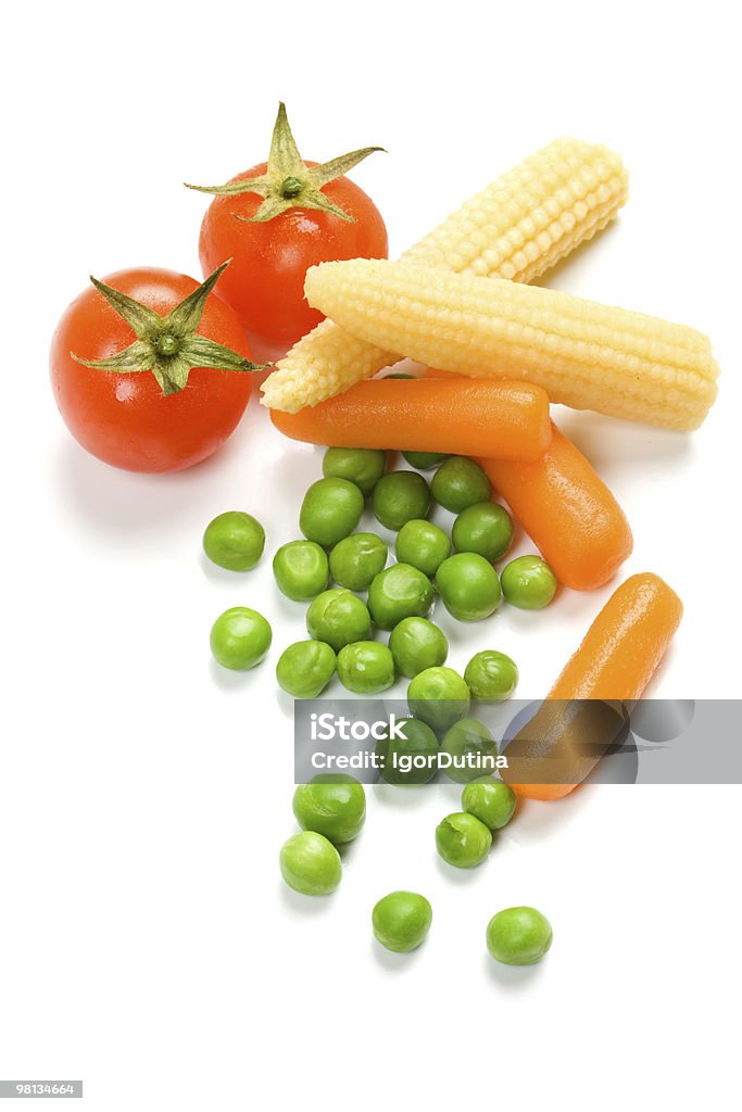 Verdure isolato su bianco - Foto stock royalty-free di Alimentazione sana