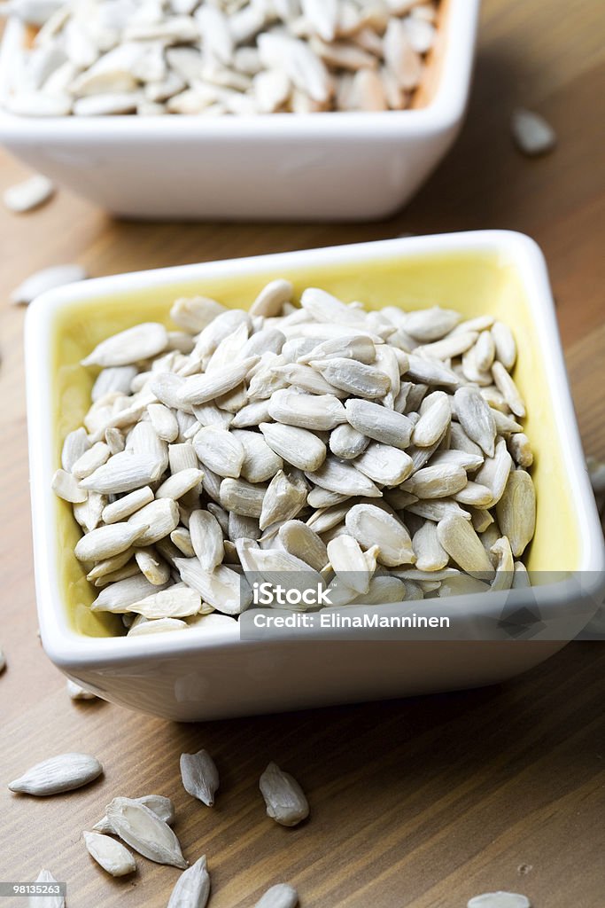 Sunflower seeds  Bowl Stock Photo