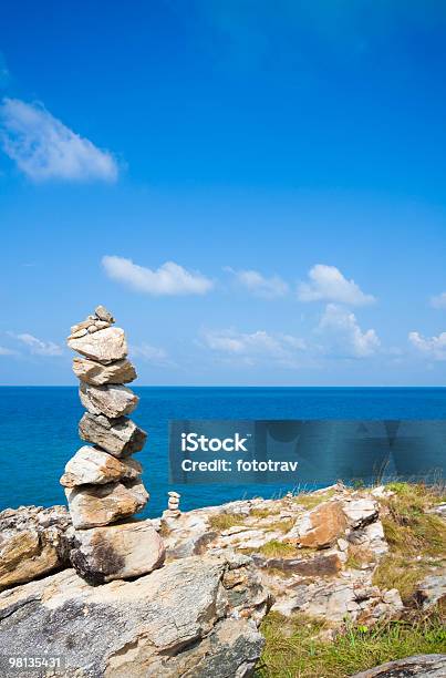 Pile Of Stones On Koh Samet Stock Photo - Download Image Now - Asia, Blue, Coastline