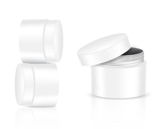 istock Mock up Realistic White Packaging Product For Cosmetic Beauty Jar  isolated Background. 981360728