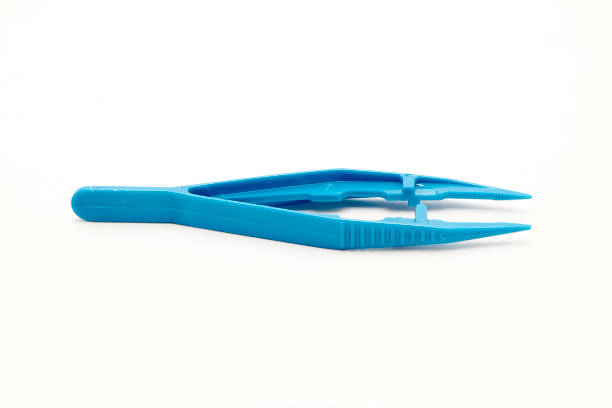 istock Close up of Plastic Blue Tweezers 981375342