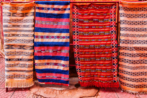 istock Moroccan handmade carpets and rugs in Marrakech 981380220