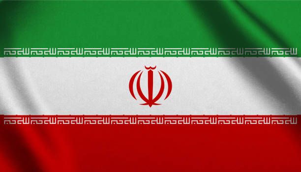 iran flag waving background - iranian flag banner front view iran imagens e fotografias de stock