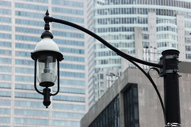 istock Lampost with urban background 98139016