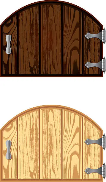 Vector illustration of Wooden Gate