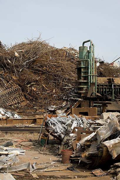 istock Piles of rusty scrap metal; recycling and environmental conservation 98141438