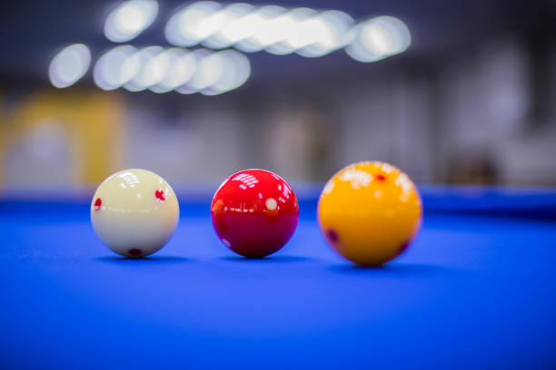 istock Billiards, billiard table. Balls on the billiard table. 981418986
