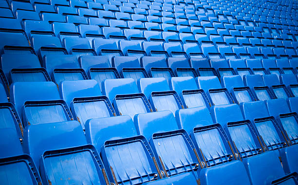 suporte textura de - bleachers olympic stadium architecture blue imagens e fotografias de stock