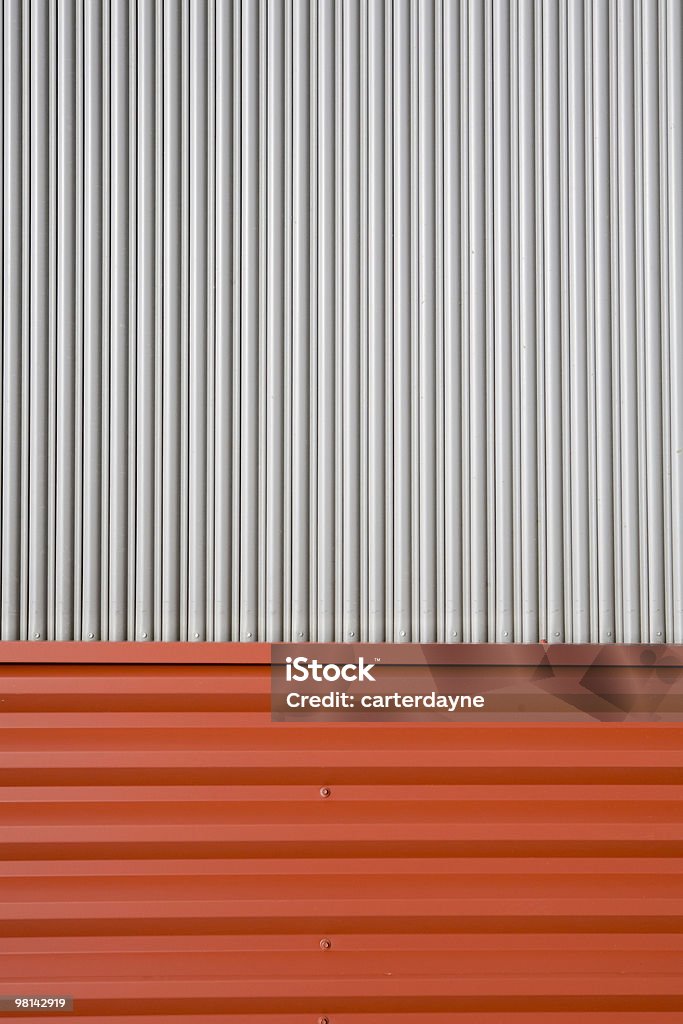 Warehouse Wall Exterior with Colored Paneling at the Bottom  Abstract Stock Photo