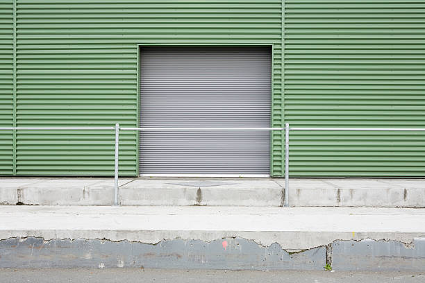 istock Industrial warehouse corrugated metal wall backgrounds, textures and patterns 98142957