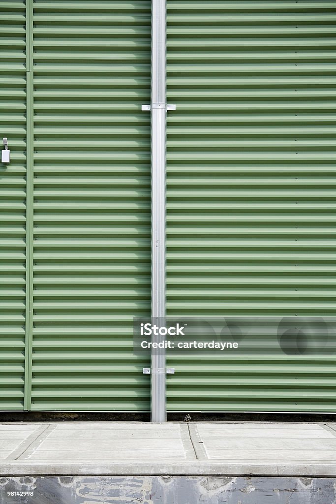 Industrial warehouse corrugated metal wall backgrounds, textures and patterns  Abstract Stock Photo