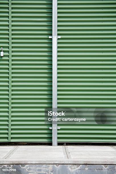 Industrial Warehouse Corrugated Metal Wall Backgrounds Textures And Patterns Stock Photo - Download Image Now