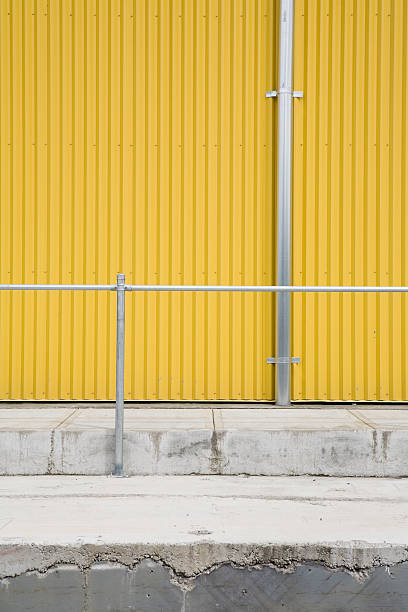 istock Industrial warehouse corrugated metal wall backgrounds, textures and patterns 98143000