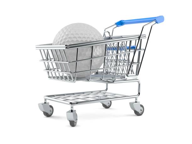 istock Golf ball with shopping cart 981441066