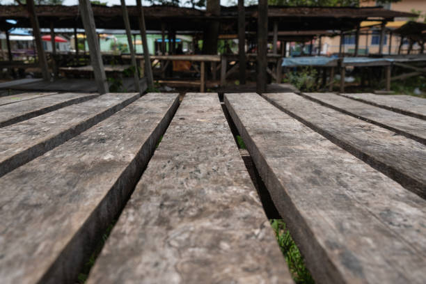 istock wooden table in the market 981454958