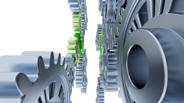 istock Between Gray Gears with Small Green Gears 981458562