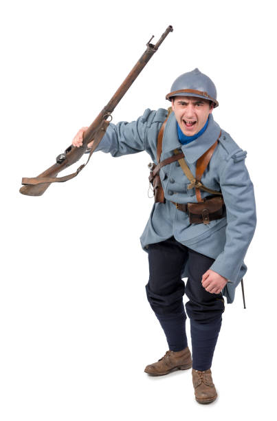 istock French soldier wwi, 1914 1918, isolated on a white background 981468614