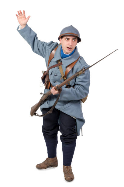 istock French soldier wwi, 1914 1918, isolated on a white background 981468664