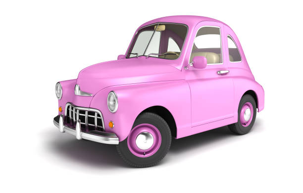 istock Pink cartoon car 981471650