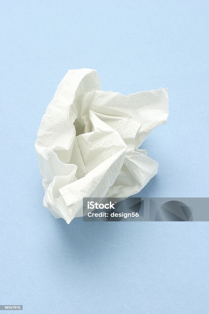 Pañuelo de papel arrugado - Foto de stock de Viejo libre de derechos