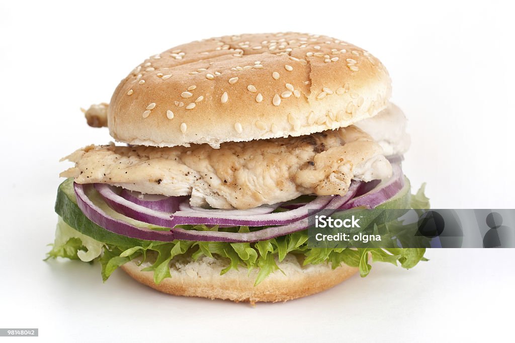 sandwich chicken (Turquia - Royalty-free Sanduíche Foto de stock