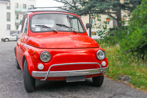 istock Old retro red Italian car 981482786
