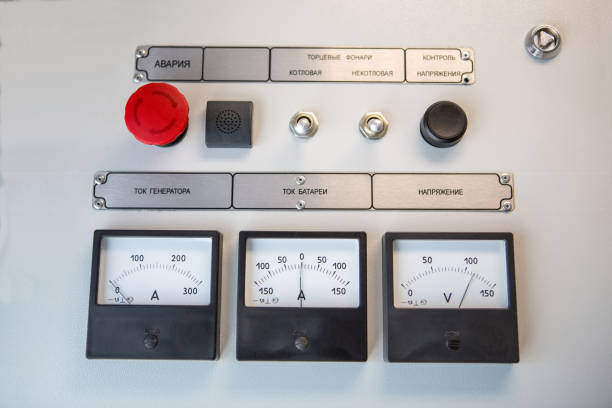 istock Tipical Console for controlling the passenger train car systems. Controll console of sleeping car systems of a railway train. 981499906
