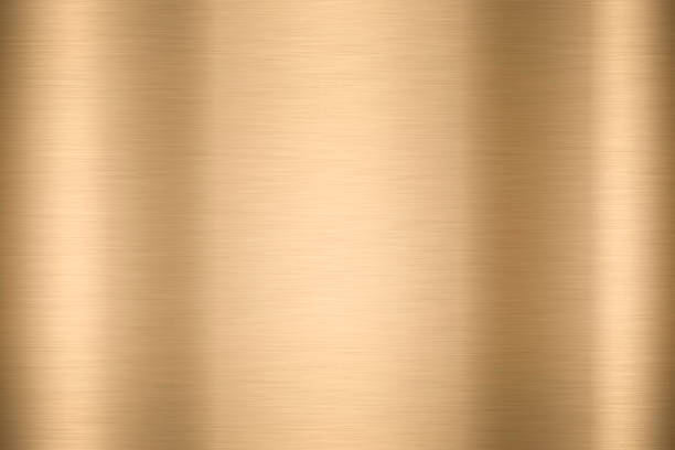 abstract lucido lamina liscia metallo sfondo colore oro vintage brillante ottone piatto cromato elemento trama concetto semplice bronzo foglia pannello duro sfondo design, luce lucidato sfondo striscione in acciaio. - brass foto e immagini stock