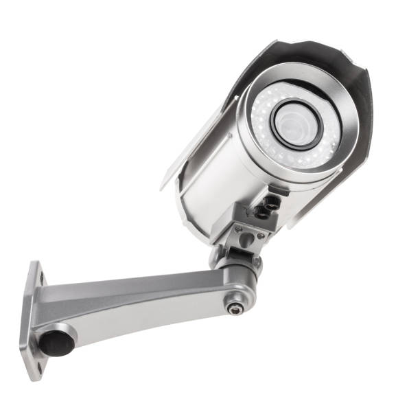 istock Surveillance camera isolated on white background, with clipping paths 981505314