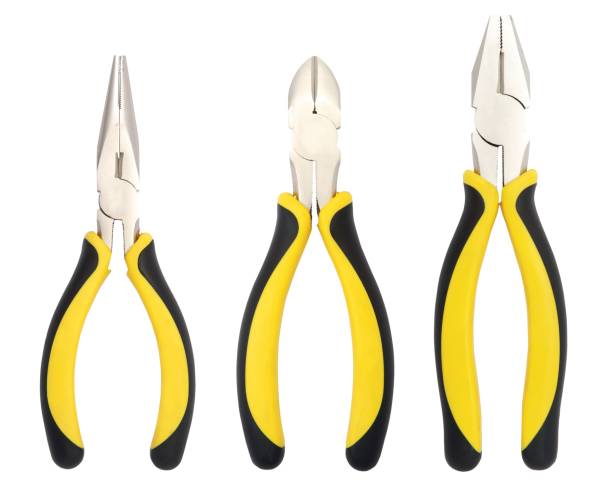 istock Pliers with yellow and black handle Isolated on White Background 981521868