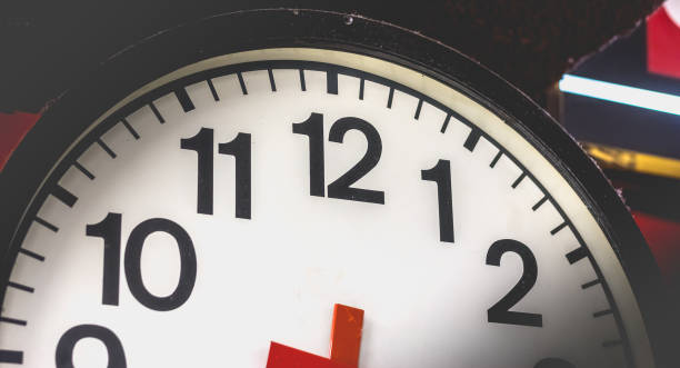 istock old dusty train station clock and damaged in Italy 981531856