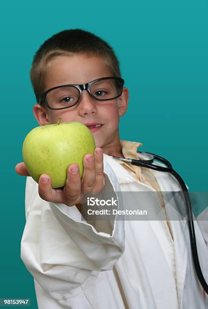 Boy Dressed Up As A Doctor Stock Photo - Download Image Now - Adult, Apple - Fruit, Aspirations