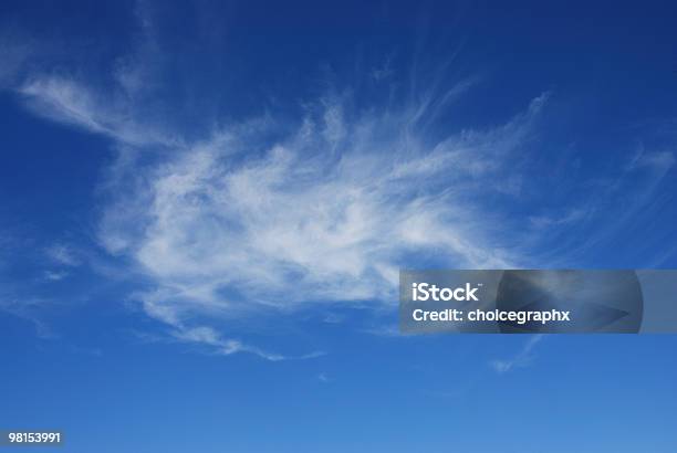 Cirrus Clouds Formed Like A Galaxy Stock Photo - Download Image Now - Blue, Cirrus, Cloud - Sky