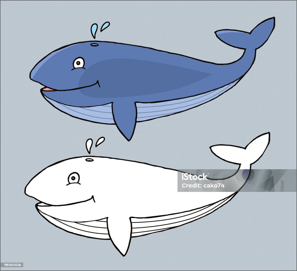 cartoon whale whale Clip Art stock vector