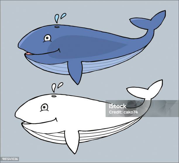 Cartoon Whale Stock Illustration - Download Image Now - Clip Art, Whale, Animal