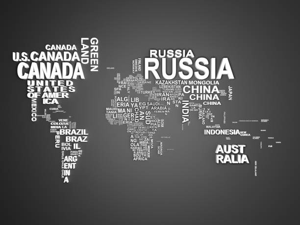 istock The world map with all states and their names 3d illustration on grey 981542852
