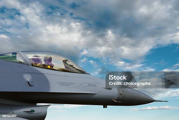 F16 Fighting Falcon Jet Fighter Pilot Stock Photo - Download Image Now - Fighter Plane, Cockpit, Pilot