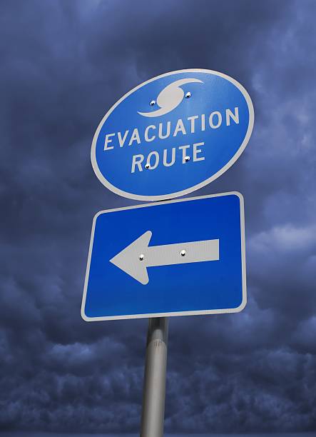 istock Hurricane Storm Evacuation Route Sign 98154372