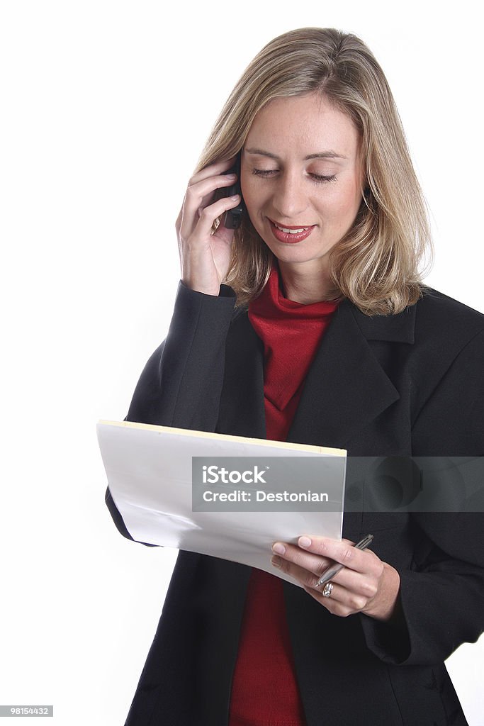 Mujer de negocios en el teléfono - Foto de stock de Adulto libre de derechos