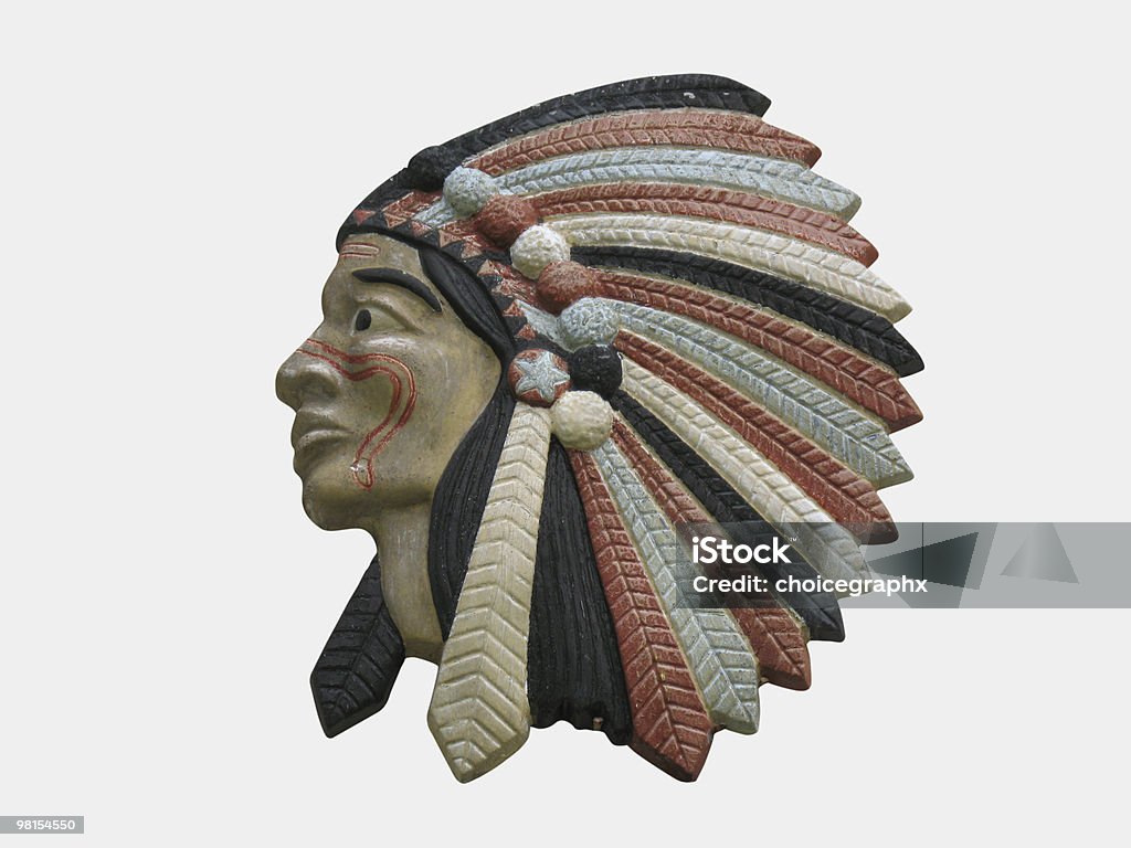 Wooden Indian Carving  American Culture Stock Photo