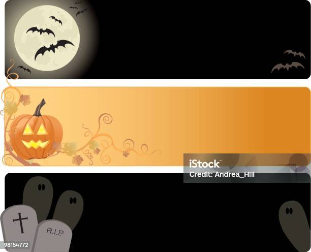 Banner Di Halloween - Immagini vettoriali stock e altre immagini di Halloween - Halloween, Incorniciatura, Sfondi