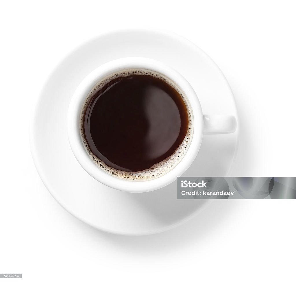 Black coffee cup  Above Stock Photo