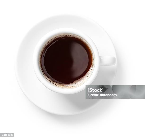 Black Coffee Cup Stock Photo - Download Image Now - Above, Black Color, Brown