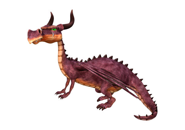 istock 3D illustration fairy tale dragon on white 981552580