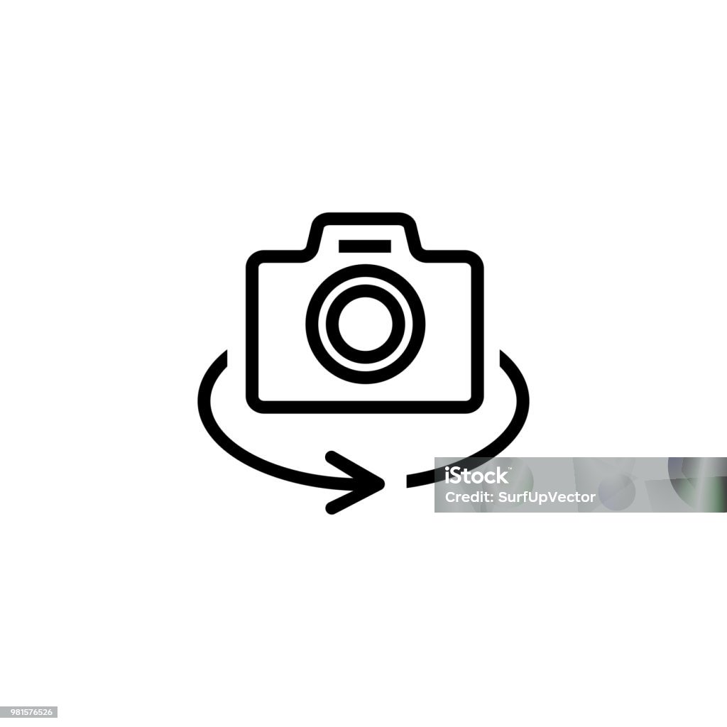 広角カメラ線アイコン - カメラのロイヤリティフリーベクトルアート