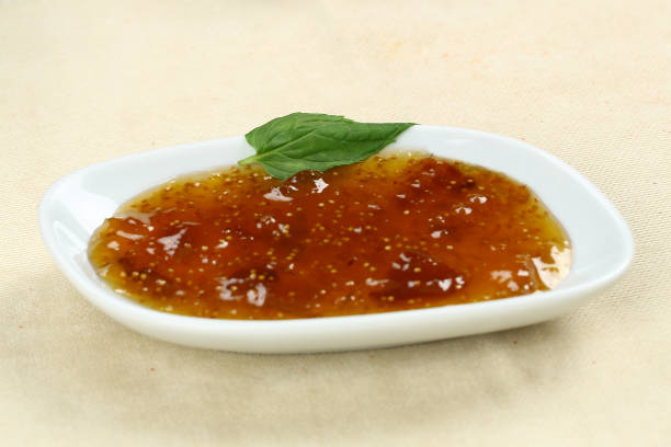 Jam in plate
