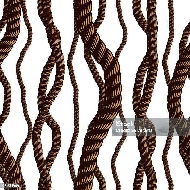 Wrapping Rope With Fabric Seamless Pattern Rope Woven Vector Abstract Illustrative Background ...