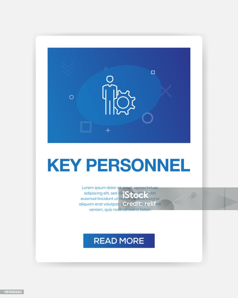 KEY PERSONNEL ICON INFOGRAPHIC Adult stock vector