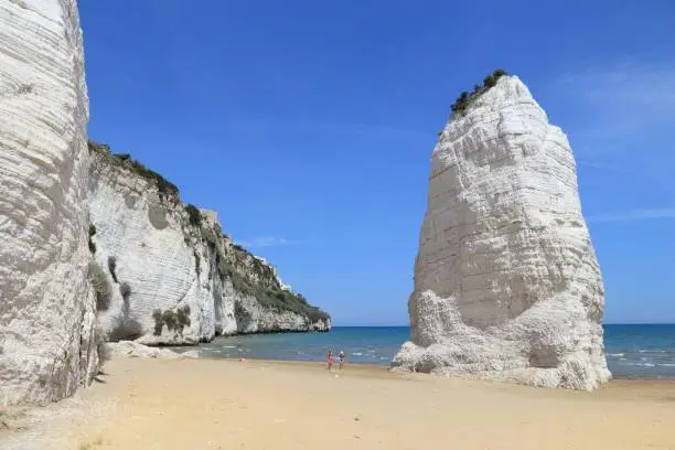 Gargano National Park in Italy - Pizzomunno Beach in Vieste.