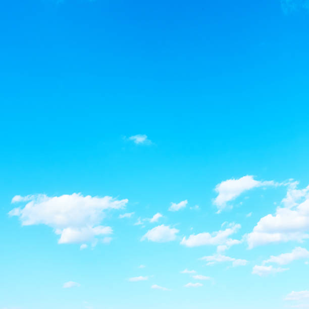 istock Almost clear blue sky in good weather 981595524
